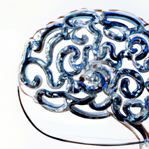 A model of a brain made of glass.