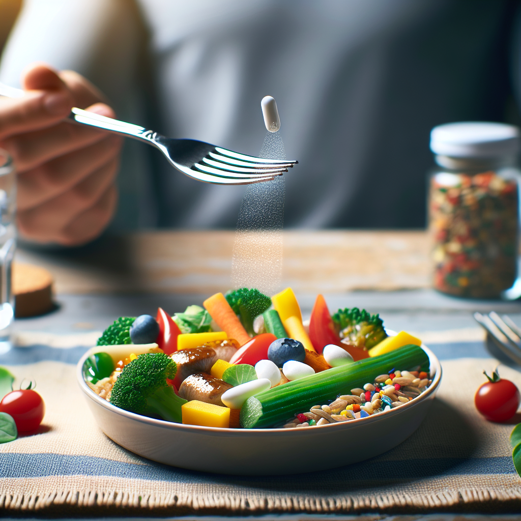 A man is eating a bowl of vegetables.